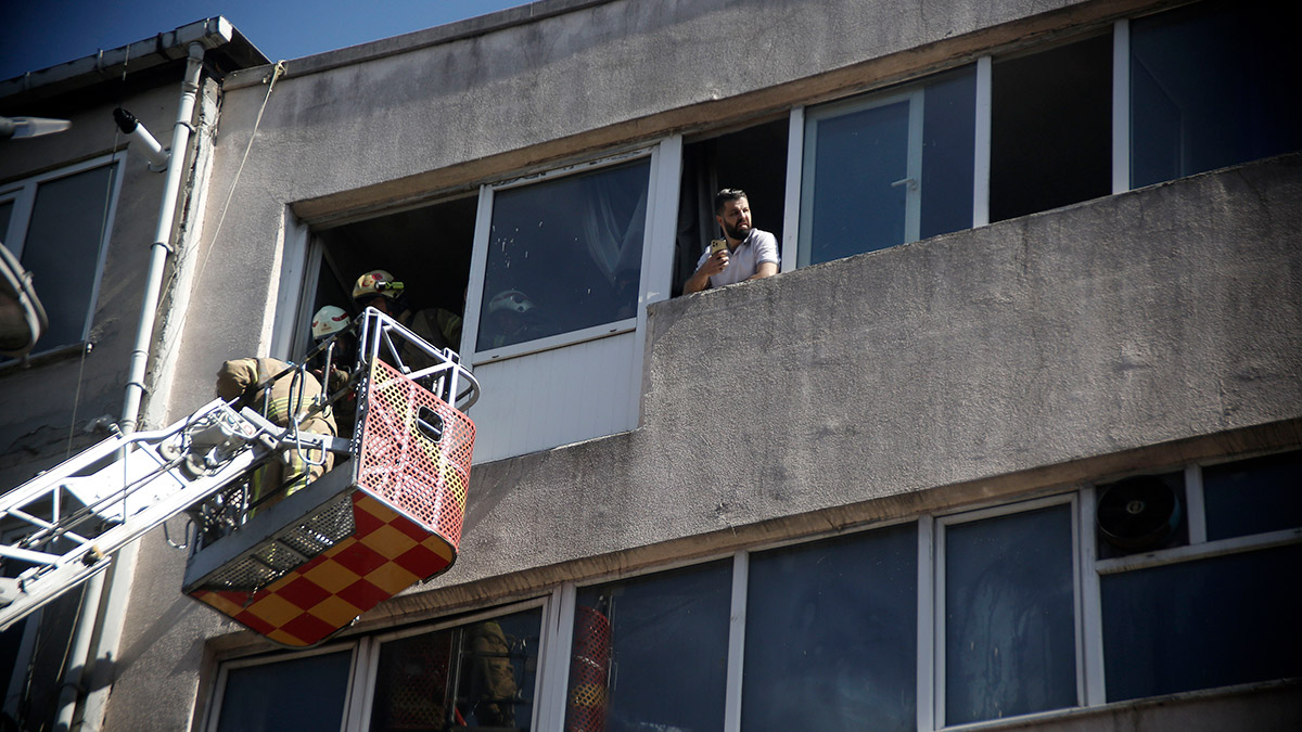 Kağıthane'de tekstil atölyesinde yangın