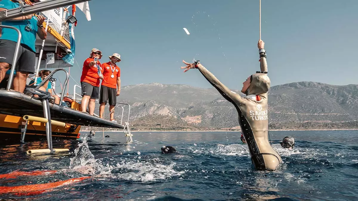 Kaş'ta türkiye serbest dalış şampiyonası