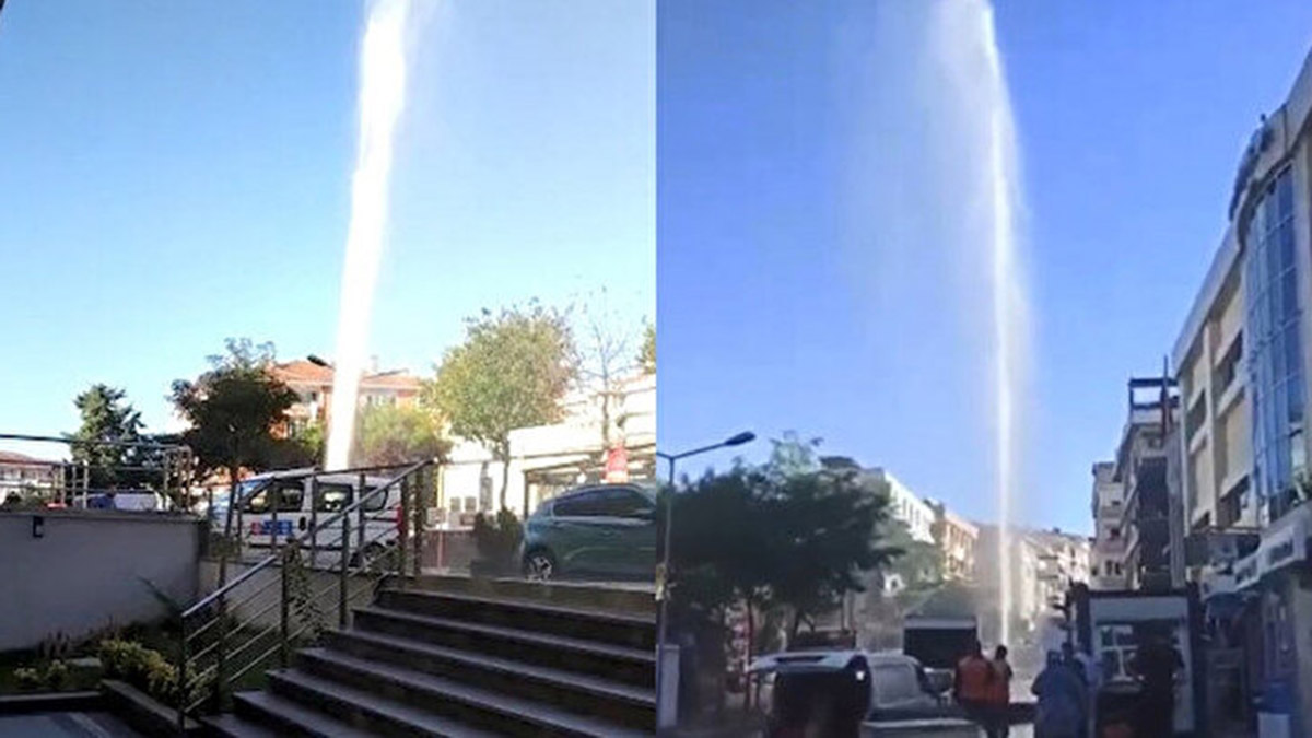 Maltepe'de su borusu patladı