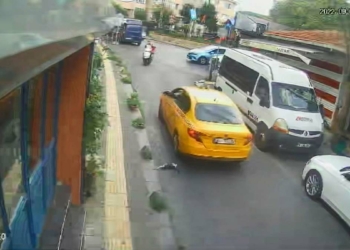 Sarıyer'de taksi şoförü yavru kediyi ezip kaçtı
