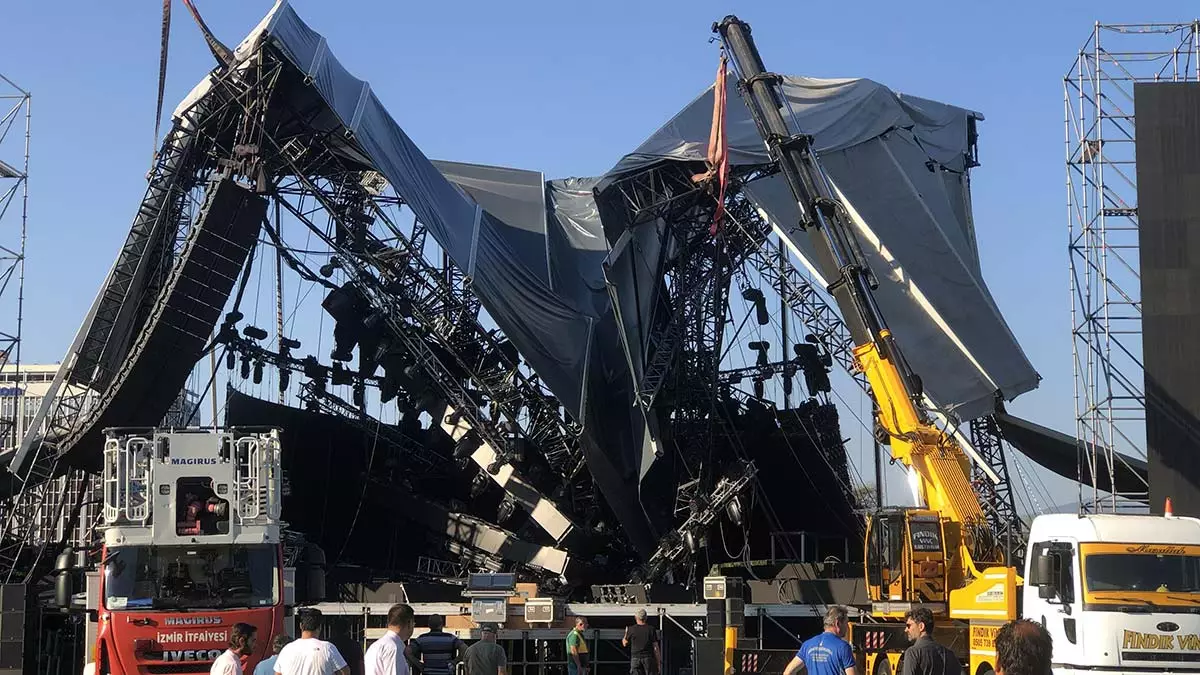 İzmir'in düşman işgalinden kurtuluşunun 100'üncü yıl dönümü etkinliklerinde tarkan'ın konser platformunun yıkılmasıyla ilgili incelemeler başlatıldı. Alanda incelemelerin tamamlanmasının ardından enkazın kaldırılacağı belirtildi.  