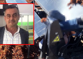 Üzüm kaldırma makinesine düşen çiftçi öldü