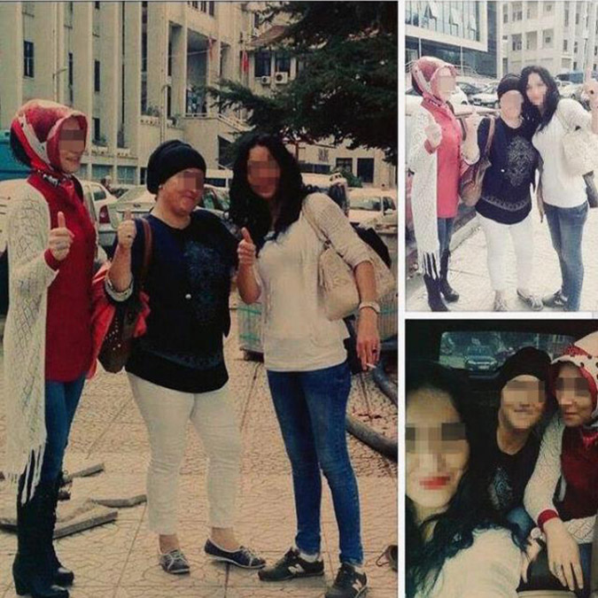 Zonguldak'ta eşleriyle ilişki yaşadığını iddia ettikleri Aslı U.'yu (32) kurusıkı tabancayla tehdit edip, darbeden, 1’er yıl 8’er ay hapis cezası aldıkları duruşma çıkışı verdikleri 'zafer pozu' ile gündeme gelen Şenay K. (40), Songül Y. (42) ve Nejla Ç., Yargıtay’ın bozma kararının ardından yeniden yargılandıkları davada bu kez ‘Birden fazla kişiyle silahla gece vakti evden yağma’ suçundan indirimle 6’şar yıl 8’er ay hapis cezasına çarptırıldı.