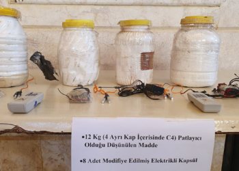 Afrin'de 12 kilogram C4 patlayıcı ele geçirildi