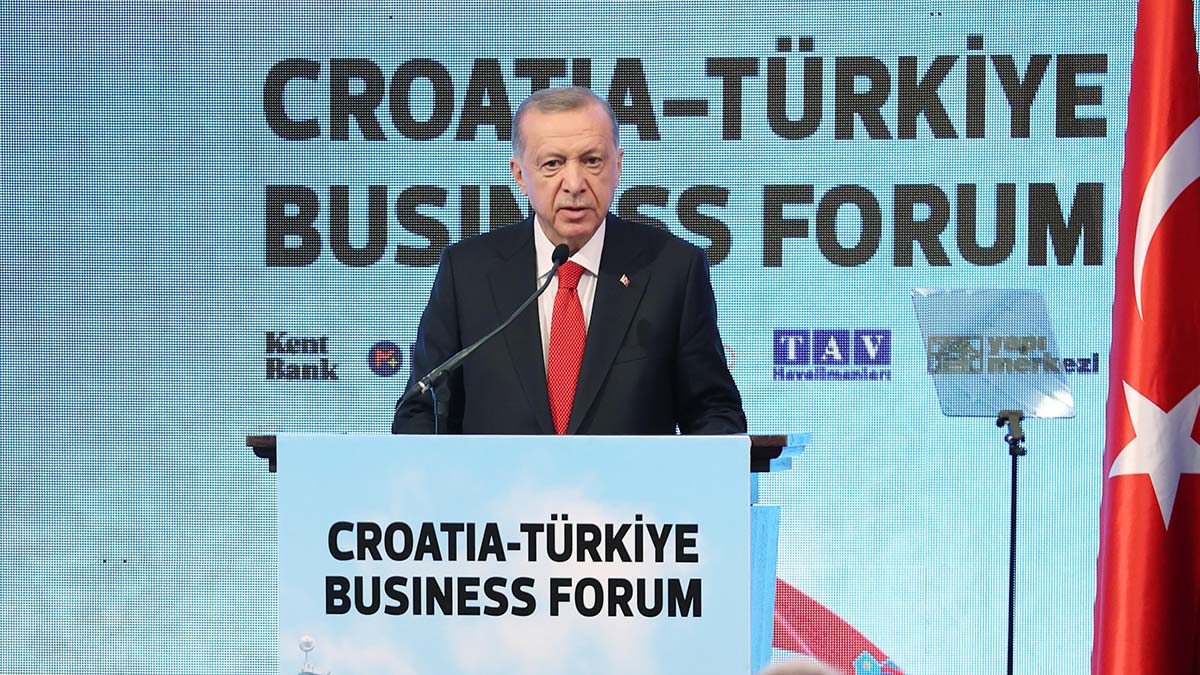 Erdoğan Hırvatistan İş Forumu'nda konuştu