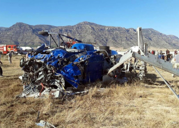 Denizli'de düşen helikopterin enkazı kaldırıldı