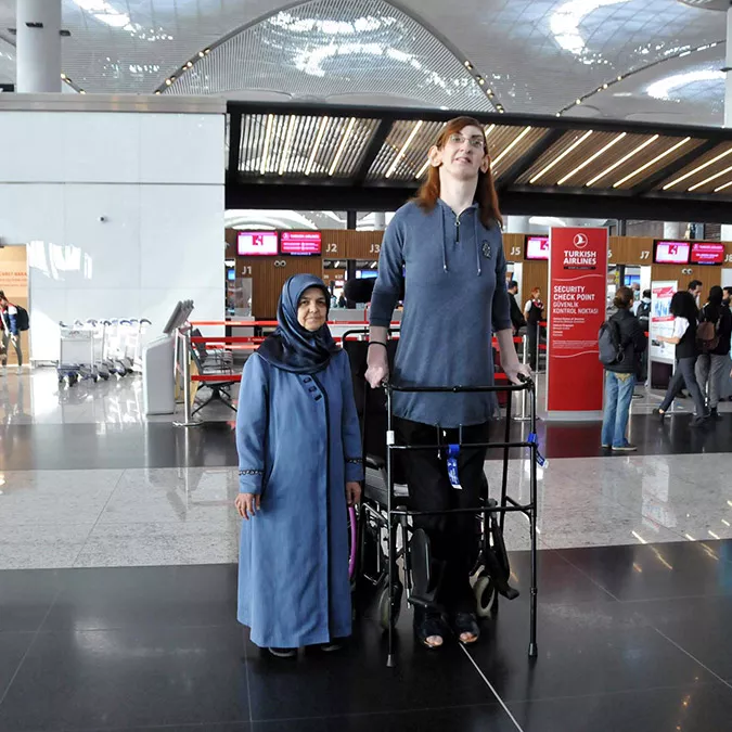 Dünyanın en uzun boylu kadını rumeysa abd'ye gitti
