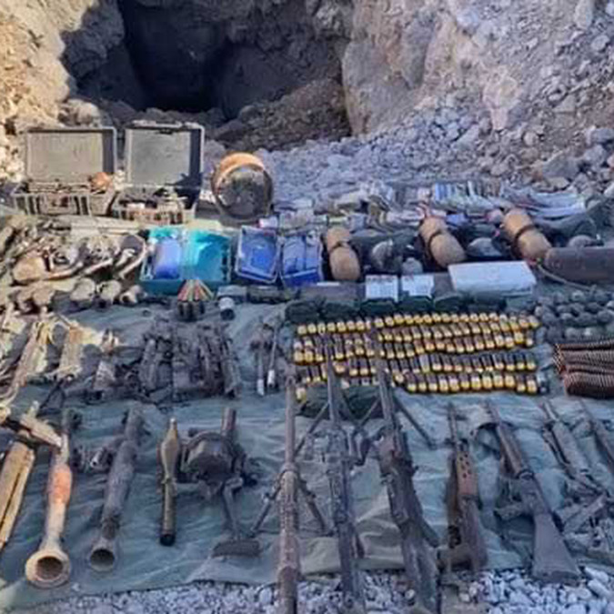 MSB: 2 mağarada çok sayıda silah bulundu