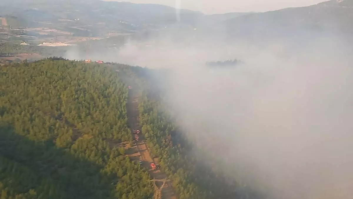 Manisa'nın soma ilçesinde dün öğle saatlerinde çıkan ve saatte 45 kilometre hızla esen rüzgar nedeniyle büyüyen orman yangını, 16 saatte söndürüldü. Soma'daki yangında 60 hektar ormanlık alanının zarar gördüğü belirtildi.  
