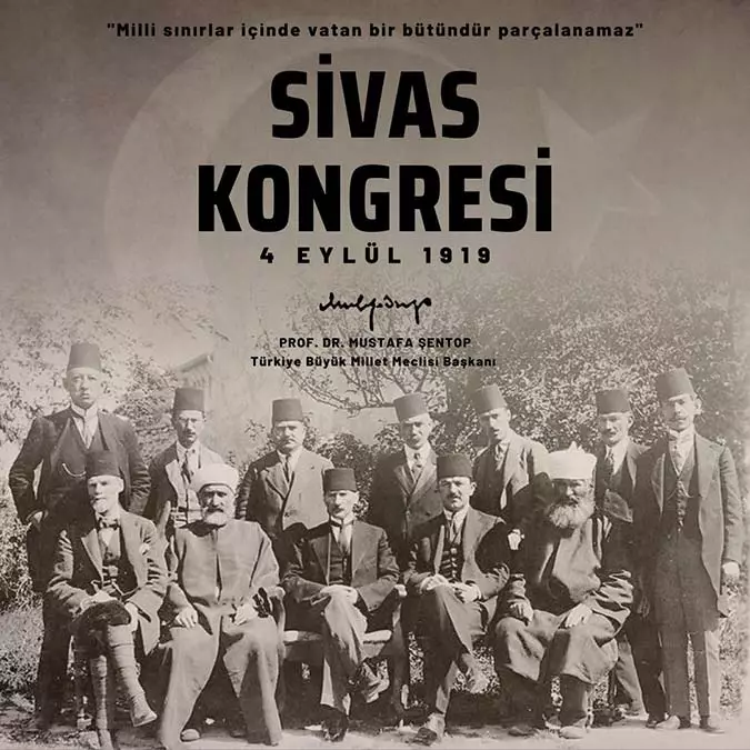 Şentop'tan sivas kongresi'nin 103'üncü yılı mesajı