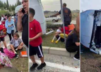 Adana'da ağaçlara çarpan öğrenci servisi devrildi