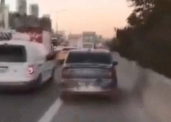 Ambulansa yol vermeyen korsan taksiciye ceza