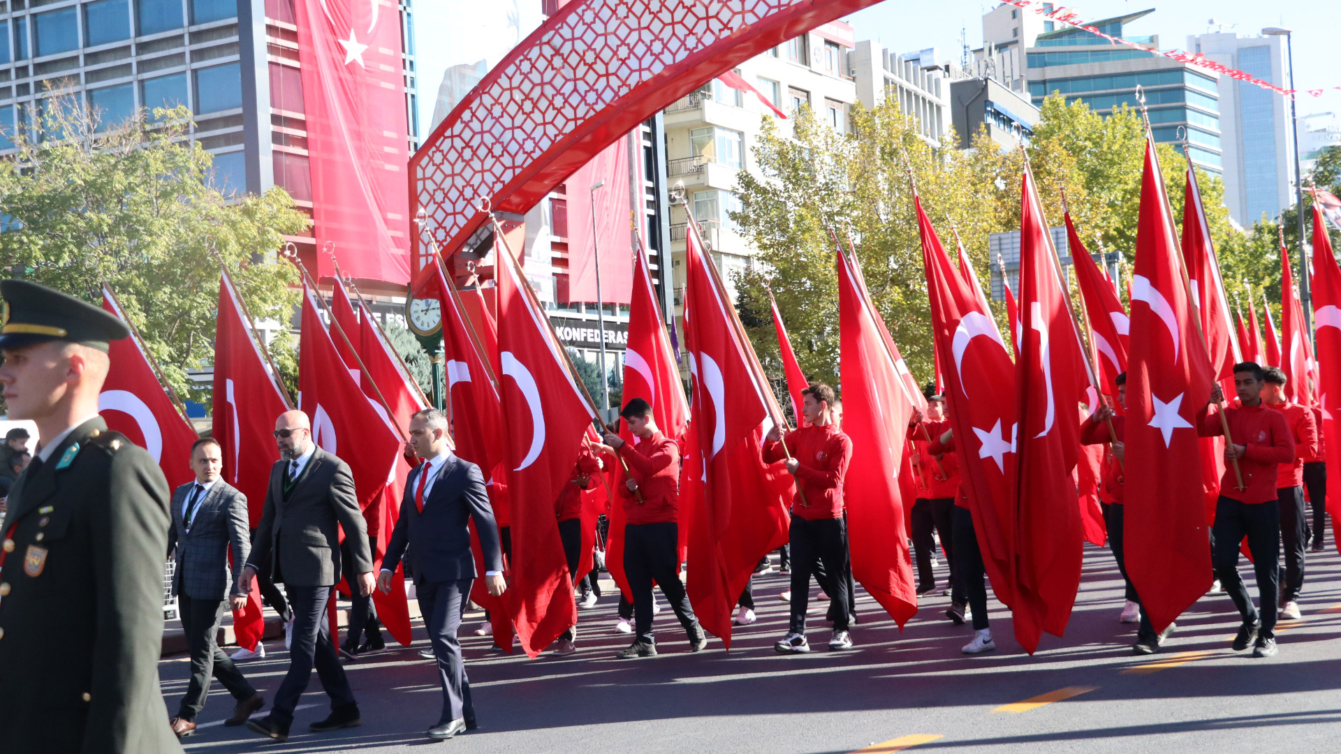 Ankara'da 29 Ekim yürüyüşü