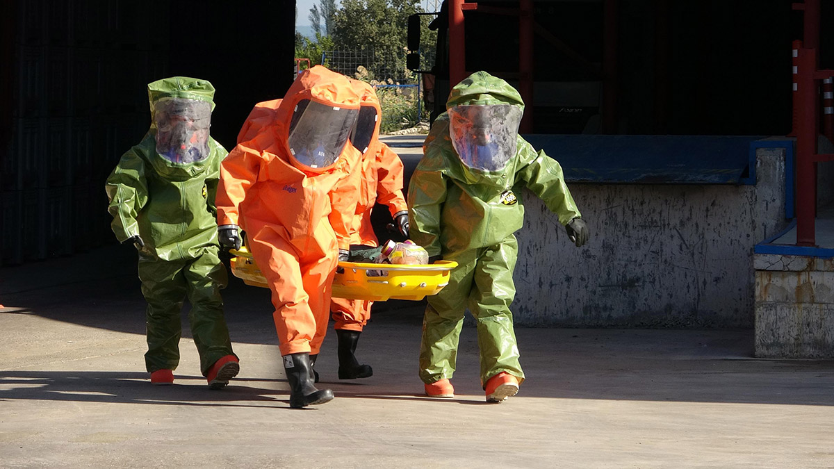Çanakkale'de KBRN saha tatbikatı