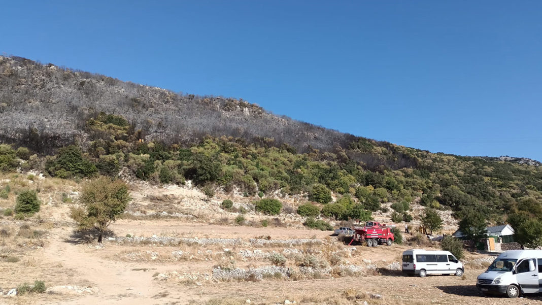 Kaş'taki makilik yangınında 10 hektar alan kül oldu