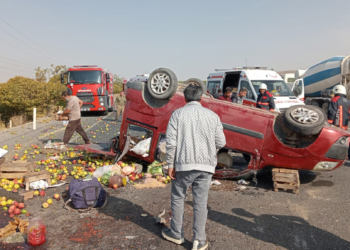 Malatya'da hafif ticari araç devrildi: 1 ölü, 1 yaralı
