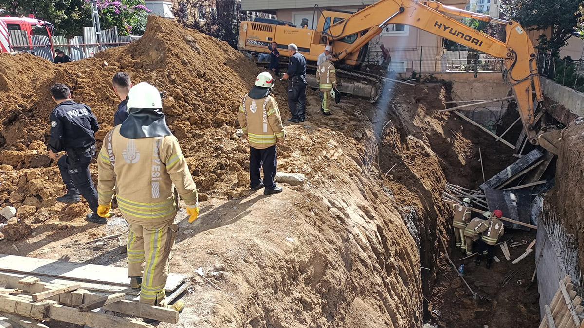 Maltepe'de inşaat alanında göçük