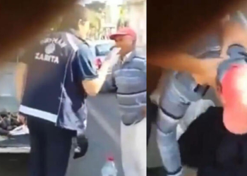 Zabıta memuru, seyyar satıcıyı darbetti
