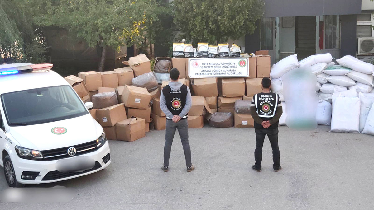 Ankara'da 3 ton kaçak tütün ele geçirildi