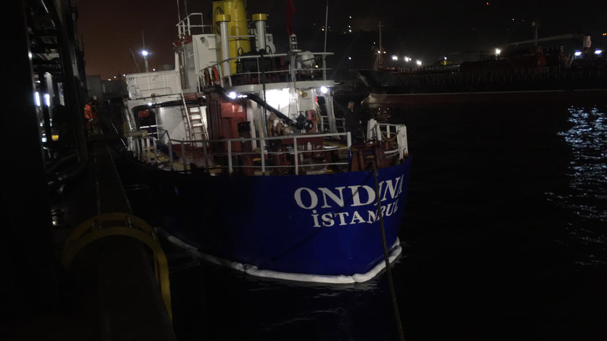 Denizi kirleten gemiye 2 milyon 380 bin lira ceza