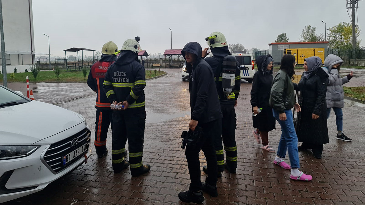 Düzce'de doğal gaz çalışması paniğe neden oldu