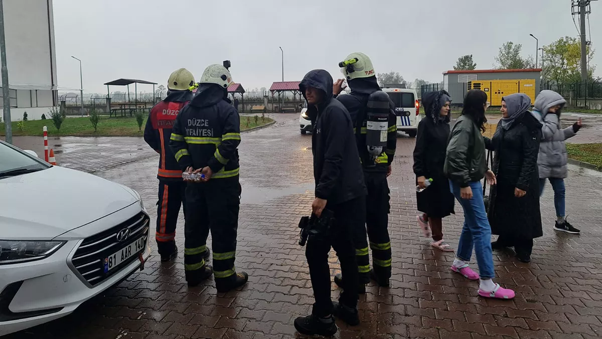 Düzce'de doğal gaz çalışması paniğe neden oldu