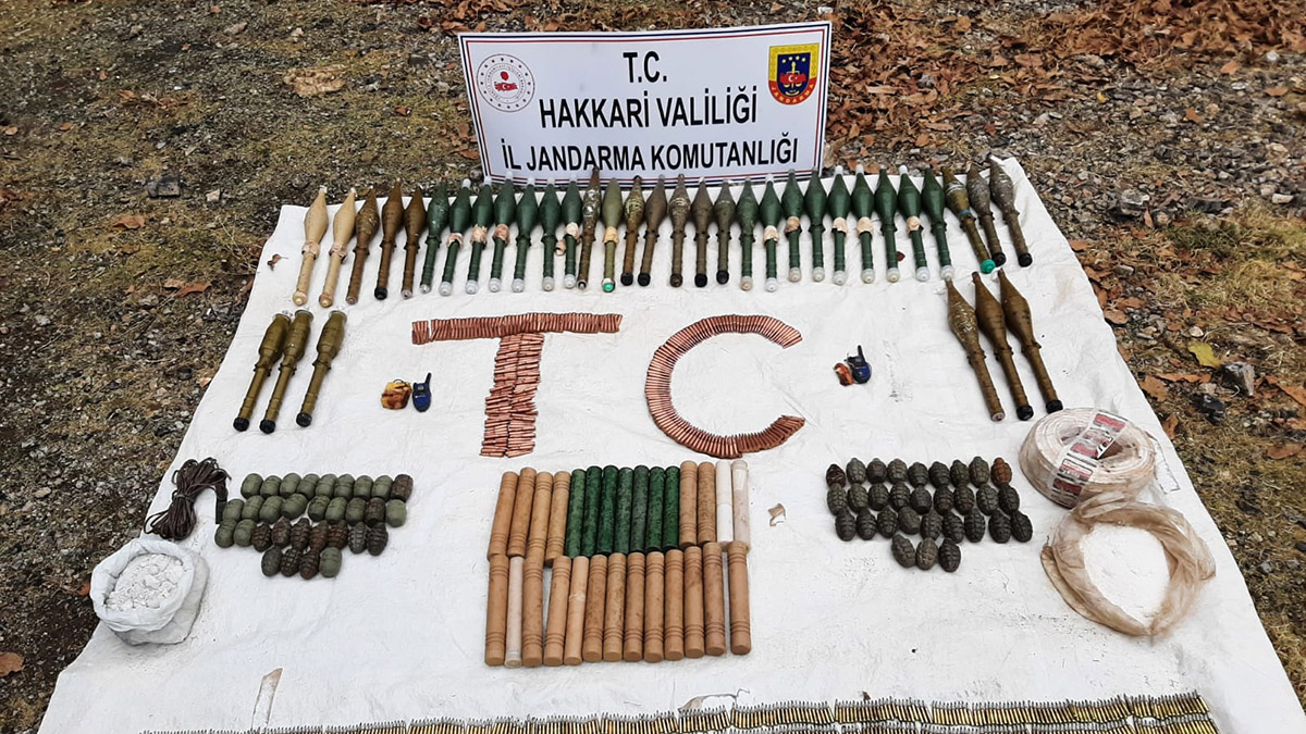 PKK'ya ait sığınakta silah ve patlayıcı bulundu