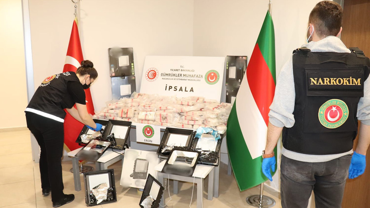 İpsala'da gerçekleştirilen operasyonda 108 kilo eroin ele geçirildi
