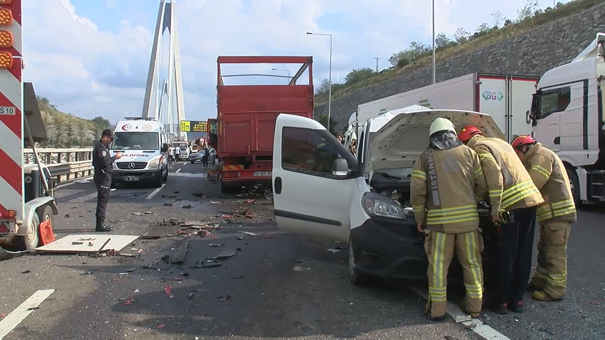 Yavuz Sultan Selim Köprüsü'nde zincirleme kaza