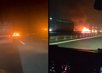 Ankara'da alev alan otomobildeki 3 kişi öldü