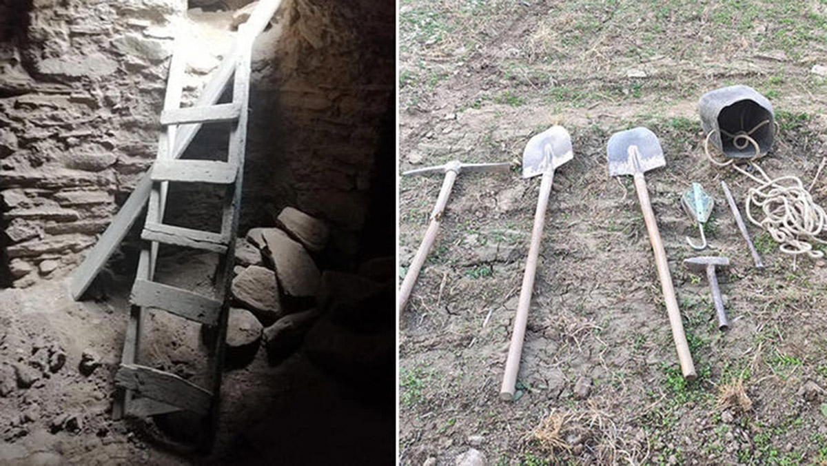 Antik kentte kaçak kazıya suçüstü; 4 gözaltı