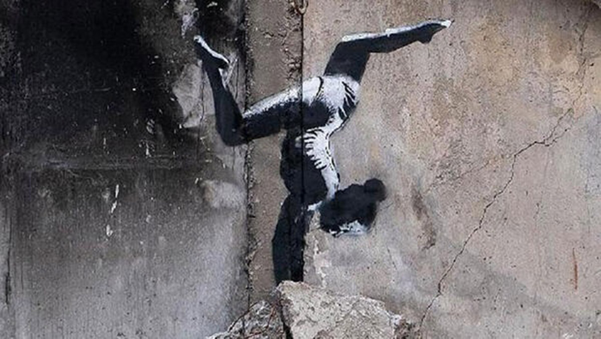 Bansky'nin son eseri bombalanmış binadan çıktı