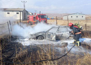 Bingöl'de anız yangını otomobile de sıçradı
