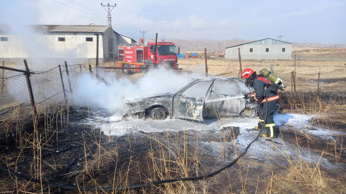 Bingöl'de anız yangını otomobile de sıçradı