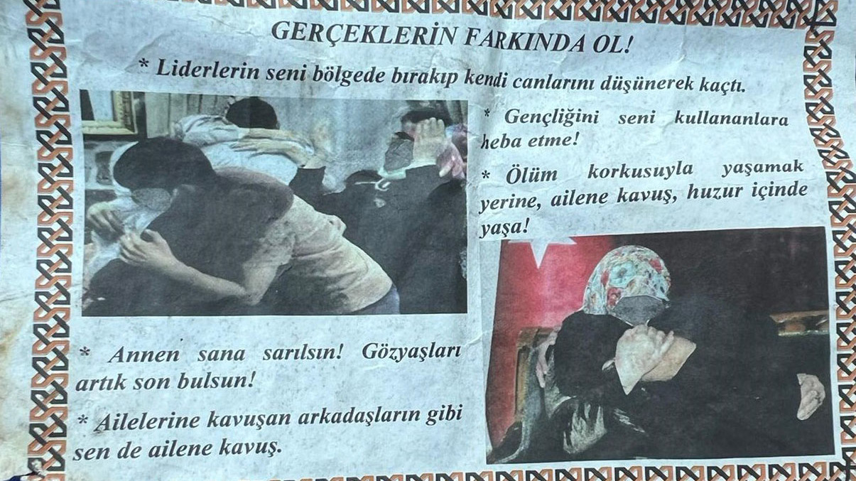 Helikopterle teröristlere 'Teslim olun' bildirisi