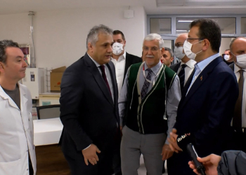 İmamoğlu terör saldırısında yaralananları ziyaret etti