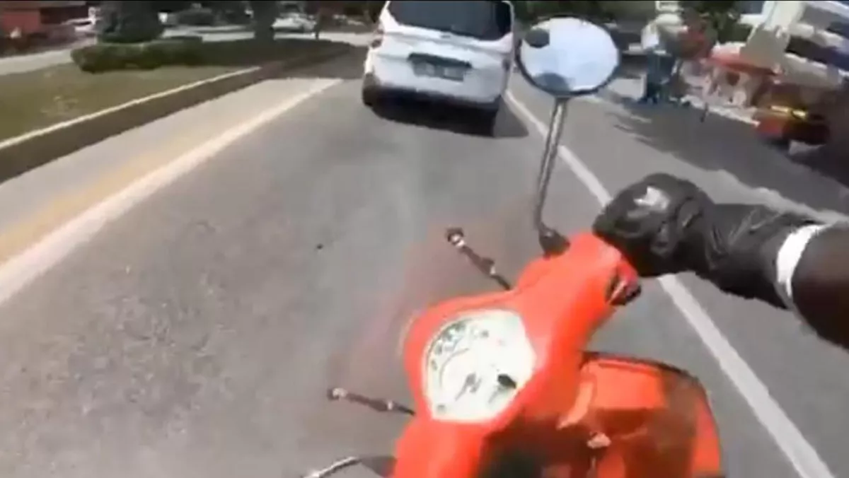 İstanbul'daki motosiklet kazaları kamerada