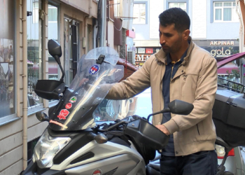 Motosikletli kuryelerin şiddet tepkisi