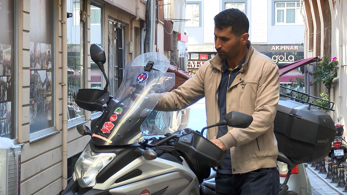 Motosikletli kuryelerin şiddet tepkisi