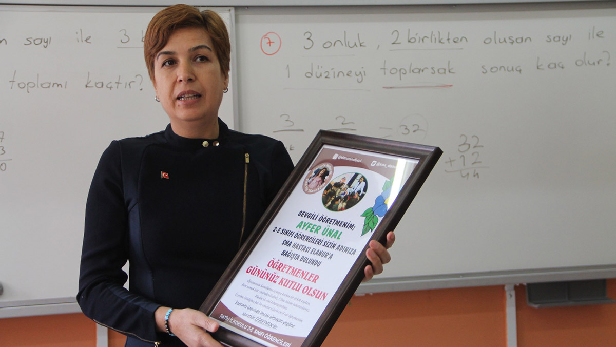 Öğretmenler Günü hediyeleri SMA hastası Elanur'a