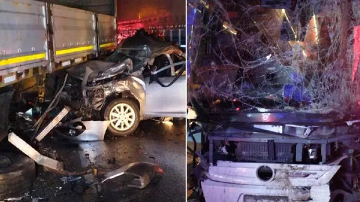 Otoyolda zincirleme kaza: 1 ölü, 10 yaralı