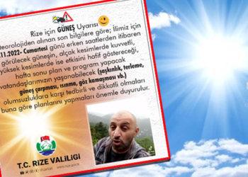 Rize Valiliği'nden esprili güneş uyarısı