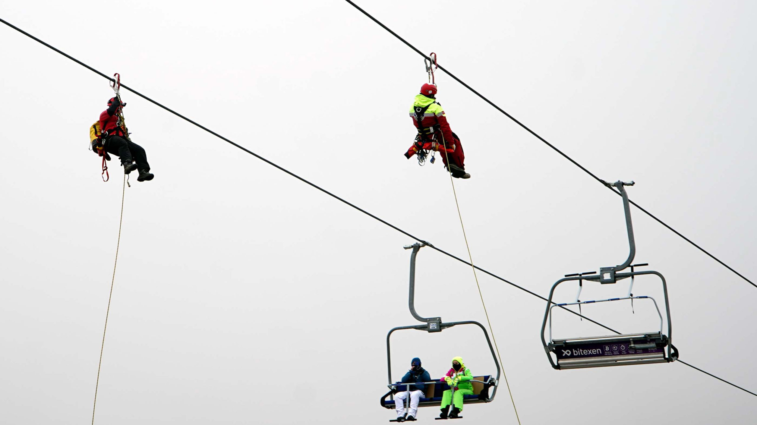 Teleferikte mahsur kalanları kurtarma tatbikatı yapıldı