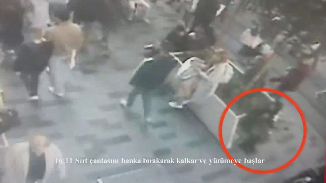 Terörist kadının Taksim'deki anları kamerada