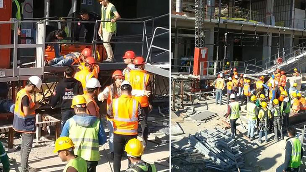 Tersane inşaatında asansör devrildi; 4 yaralı