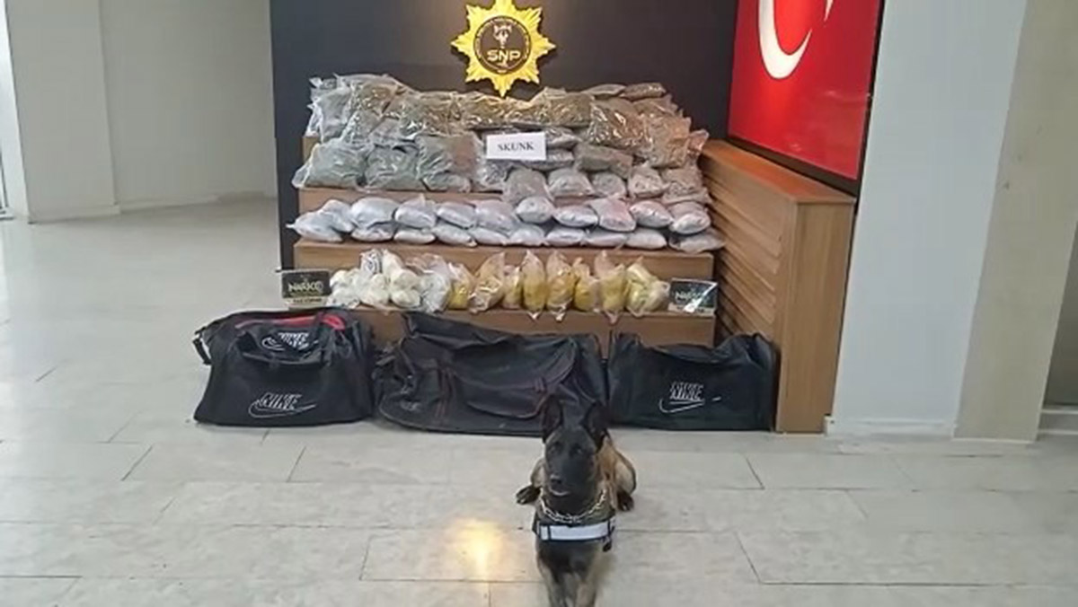 Üniversiteye ait araçtan 74 kilo uyuşturucu çıktı