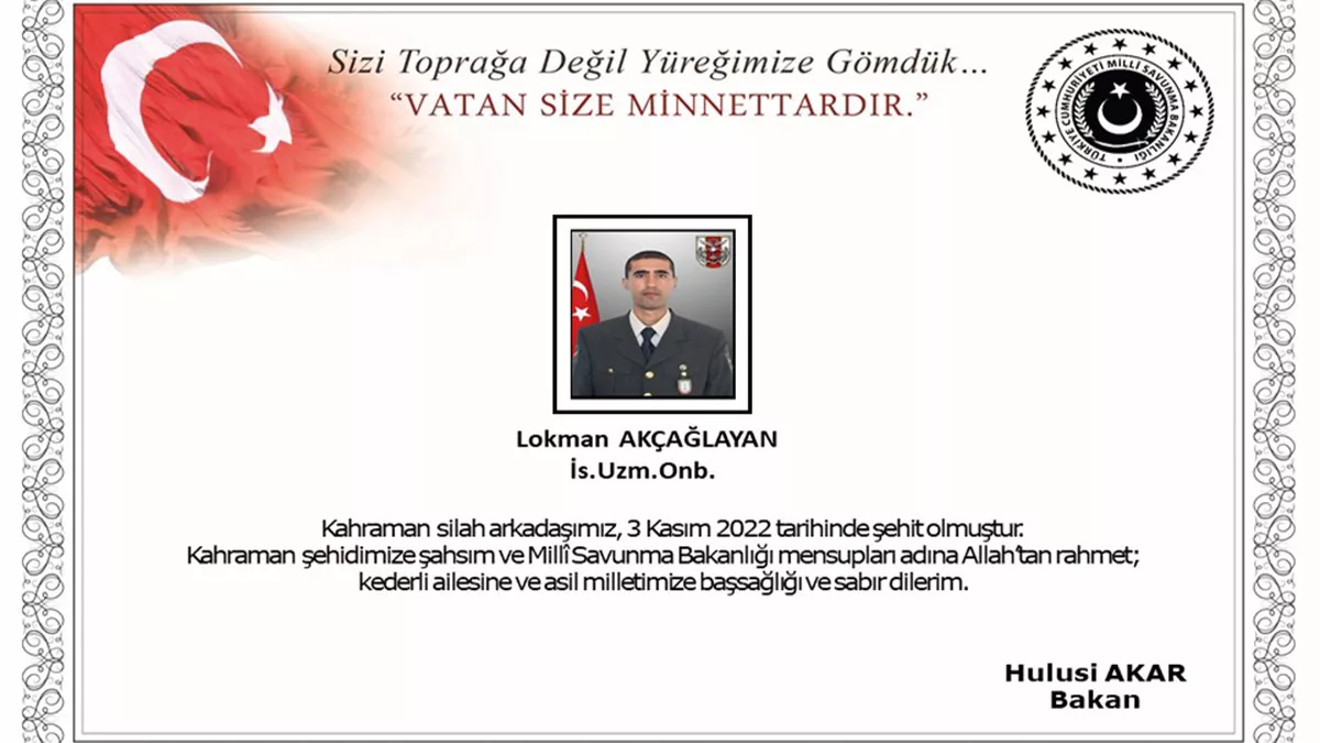 Uzman onbasi lokman akcaglayan sehit oldua - öne çıkan - haberton