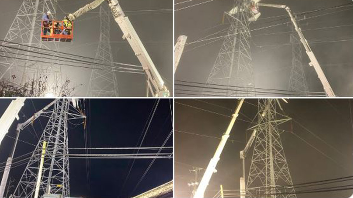 Tek motorlu uçak yüksek gerilim hattına çarptı