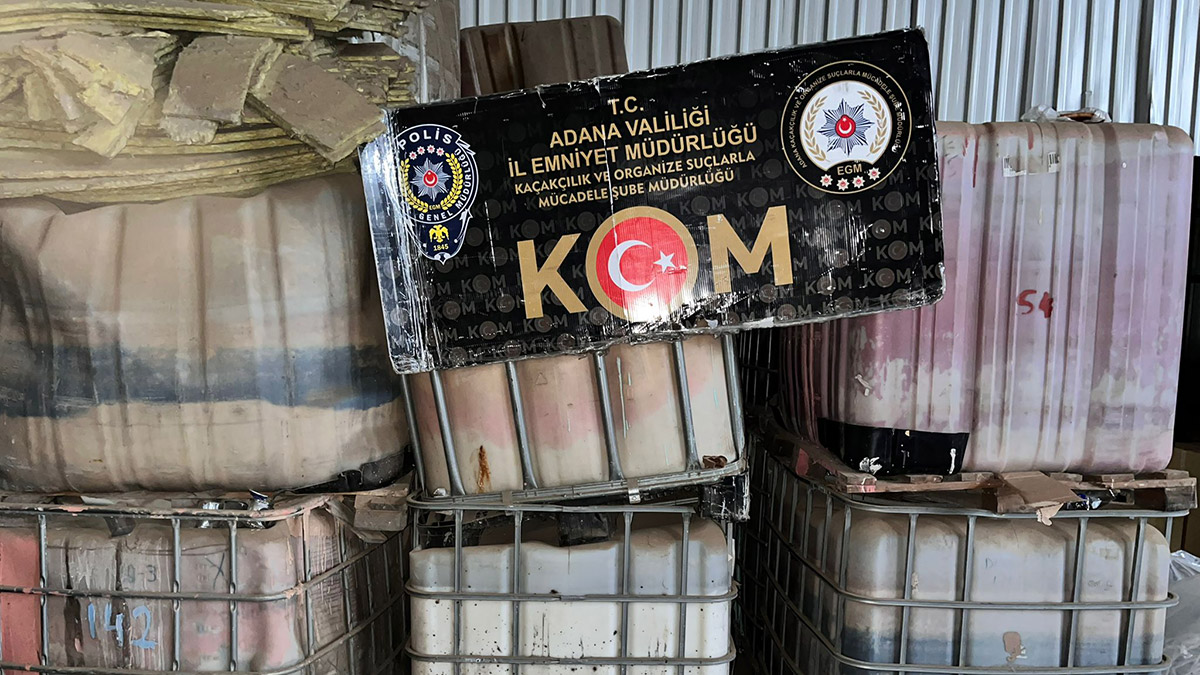 Adana'da 154 bin litre kaçak akaryakıt ele geçirildi