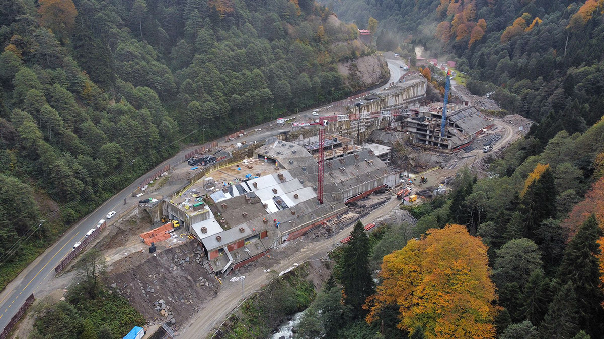 Ayder Yaylası'nda otopark inşaatında sona gelindi